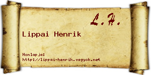 Lippai Henrik névjegykártya